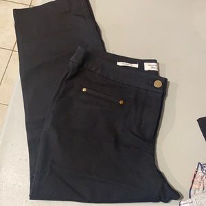 Size 4 black pants w/ gold buttons